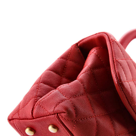 Chanel Mini Coco Top Handle Bag Quilted Caviar - Picture 6 of 7